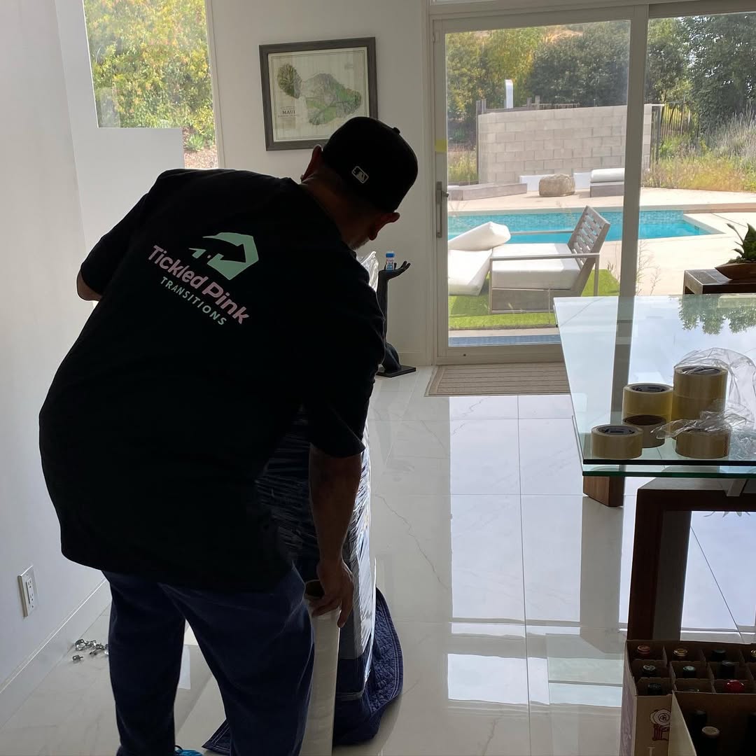 Professional Tickled Pink Transitions team providing expert moving and organization services in Los Angeles County